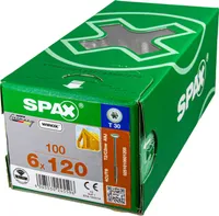 SPAX 251010601205 Tellerschrauben 6 mm 120 mm T-Profil Stahl gehärtet 100 St