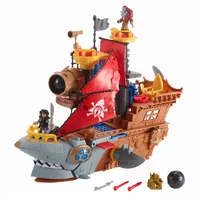 Imaginext Piraten, Hai-Maul Piraten-Schiff Spielset, Kinder-Spielzeug, Action-Figur