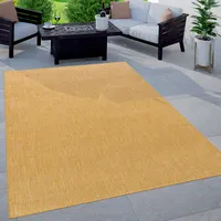 In- & Outdoor Teppich Flachgewebe einfarbig modern wetterfest für Terrasse Küche    Grösse 80 cm Rund