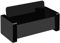 WEDO Visitenkartenhalter "black office" schwarz aus Acryl 109 x 50 x 59 mm