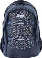 2Be Schulrucksack mit reflektierenden Elementen blau-weiss One Size