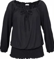 LASCANA Carmenshirt schwarz Größe 52/54