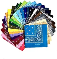 24 Stück Bandana Kopftuch Halstuch Nickituch Biker Tuch Motorad Tuch verschied. Farben Paisley Muster, Zufällige Farbe