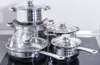 Edelstahl Koch Topf Set Geschirr 10-tlg. Jumbo Gourmet-Linie BLAUMANN BL-1637