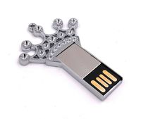 Onwomania Krone Silber Anhänger Funny USB Stick 8 GB USB 2.0