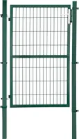 SONGMICS Gartentor mit Schloss, Türklinke, Schlüssel, 106 x 150 cm (L x H), grün