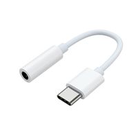 Alook Samsung USB-C auf 3,5 mm Kabel, Audio Jack Adapter, USB-C auf Klinke, Kopfhörer Audio Kabel, geeignet für Samsung und Android, Weiß