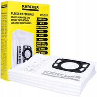 Originální filtrační sáček Kärcher KFI 357: 4 kusy, 3vrstvý, extrémně odolný proti roztržení a robustní, vhodný pro mokro-suché vysavače a prací vysavače Kärcher, číslo položky: 2.863-314.0