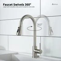 Wasserhahn Küche HOMELIVE 360°Schwenkbar Küchenarmatur 3 Strahlarten Geschirrbrause Mischbatterie Küche Einhebel Spülarmaturen Küche Edelstahl
