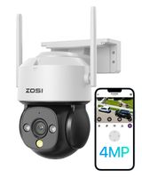 ZOSI 2,5K Pan/Tilt Überwachungskamera Aussen WLAN, 355°/140° Schwenkbar 3MP IP Kamera mit Plug-in Strom, Automatisch Verfolgung, 2-Wege-Audio, C290
