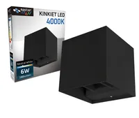 LED Gartenleuchte 10cm 4000K Neutralweiß 180lm 6W 0-120° IP54 Außenwandleuchte Schwarz