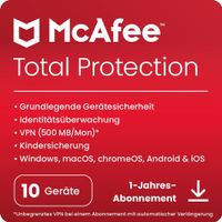 McAfee Total Protection - 10 Device, 1 Year - ESD-Download ESD