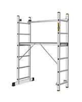 Viacúčelový rebrík + lešenie 150x46cm 2x6 priečok PRO