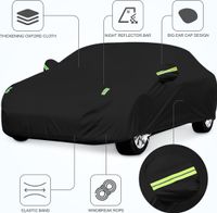 190T Autoabdeckung Vollgarage Ganzgarage Abdeckplane UV Staubdicht für Hatchback - 370x170x150cm