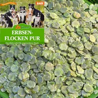 20 kg LuCano Erbsenflocken pur | Gemüseflocken auch für Hunde
