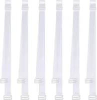 Transparente BH-Träger, 3-Paar unsichtbare, rutschfeste, verstellbare BH-Träger für trägerlosen BH (12 mm)