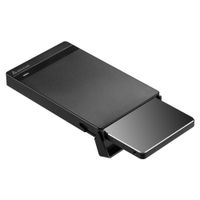 Salcar 2,5 Zoll USB 3.0 HDD SSD Festplattengehäuse für 2,5" SATA HDD und SSD mit USB 3.0 Kabel, werkzeuglos (Schwarz)