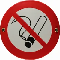 Hinweis-Schild Rauchen verboten Rauchverbot Emaille Warnschild
