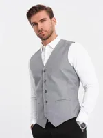 Ombre Clothing Formelle Herrenweste Yingwyn grau S