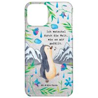 Mr. & Mrs. Panda Iphone 11 Handyhülle Pelle Pinguin watschelt - Eisblau - Geschenk, Handy Case, Handycover, Smartphone Hülle