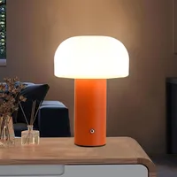 Kabellose Pilzlampe, Nachtlicht, wasserdichte Lampe für Außenbereich, tragbare LED-Nachttischlampe, dimmbar, Touch Tischlampe mit warmem Licht