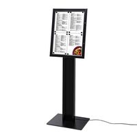 Showdown Speisekartenkasten Freistehend LED - Aluminium / Stahl - Schwarz