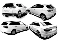 passgenaue Tönungsfolie - Scheibenfolie - selbsthaftend - Set 5-teilig für Peugeot 4007 BJ. 2007