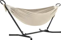 SONGMICS Hängematte mit Gestell, 210 x 150 cm, auf 5 Höhen verstellbar