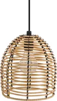 Závěsná lampa v ratanovém vzhledu - cca 18 x 16 cm - vnitřní a venkovní lampa s časovačem a baterií
