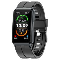 INF Smartwatch für Herren Damen, mit EKG/HRV, Herzfrequenz, Sportmodi, Puls, Blutsauerstoff, Blutdruck Schwarz