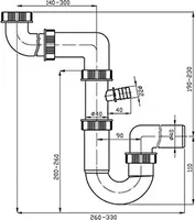 Franke Zubehör - Siphon, platzsparend 112.0066.085