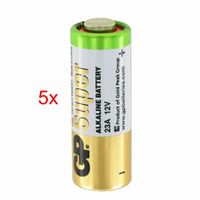 GP Batterie Super Alkaline 23A 12V 5 Stück Universalbatterie