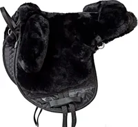 Engel Stable Engel - Fellsattel Lammfell inkl. Distanzgewebe, schwarz / R1 Pony