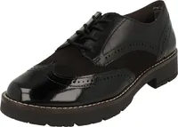 Jana Vegan Damen Schuhe Brogue Halbschuhe H-Weite 8-23770-43 Schwarz