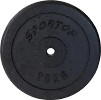 Litinové činky černé 20 KG ENERO FIT 26,5 mm