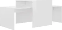 vidaXL Couchtisch-Set Hochglanz-Weiß 100x48x40 cm Holzwerkstoff