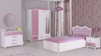 ANASTASIA PINK Kinderzimmerset 3 6 tlg. Pink / Weiß