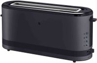 WMF KÜCHENminis Langschlitztoaster, Deep Black Design, 2-Scheiben-Toaster, Kompakt, Für 2 XXL-Toasts oder eine extralange Brotscheibe, Hochwertiges Edelstahl-Gehäuse, 7 Bräunungsstufen, 0414120071