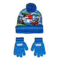 Berretto e Guanti Sonic Azzurro (Taglia unica)