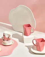 Hermia Concept, SKL01MG0007, Becher, Rosa, 100 % PORZELLAN, 8 x 8 x 10 cm