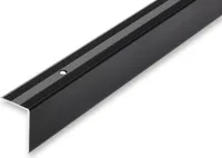 (18,98EUR/m) 30 x 42 x 900 mm Treppenwinkel schwarz gebohrt inkl. Montageset Treppenkantenprofil Treppenkante Alu Winkel
