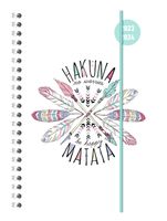 Collegetimer Hakuna Matata 2023/2024 - Schüler-Kalender A5 (15x21 cm) - Ringbindung - Weekly - 224 Seiten - Terminplaner - Alpha Edition