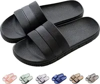 Herren/Damen Badeschuhe Hausschuhe Slippers Sommer Slide Pantoletten Badelatschen Strand Indoor/Outdoor rutschfest Baden Uni Einfarbig,40-41
