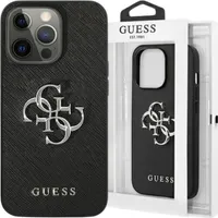 Guess Guhcp13Lsa4Gsbk Iphone 13 Pro/13 6,1 Black/Black Pevné puzdro Saffiano 4G s kovovým logom