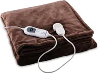 Klarstein XL Wärmedecke, 120 W Heizdecke mit Abschaltautomatik, Kuscheldecke fürs Bett, Sofa & Camping, Elektrische Heizdecken Groß, Wärmedecken Energiesparend & Waschbar, Decke Elektrisch 180x130 cm