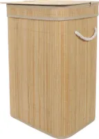 Wäschekorb aus Bambus mit Deckel LUVA, 80 l