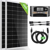240W solární modul sada solárních panelů 2x120Watt 12V monokrystalický solární systém kompletní balení fotovoltaická balkónová elektrárna pro obytné v