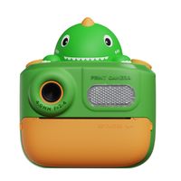 K64 Dětská kamera，Dětská tiskárna, termotiskárna, multifunkční kamera, 48 MP, vhodná pro děti od 3 let, zelený dinosaurus