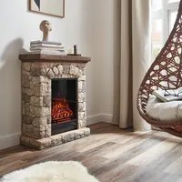 HOME DELUXE - Elektrokamin CALOR - MGO-Kunststein - 76,5 x 90,5 x 31,0 cm - 2 Heizstufen - Flammeneffekt separat schaltbar - inklusive Fernbedienung