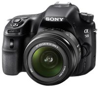 Sony α SLT-A58K, 20,1 MP, 5456 x 3632 Pixel, CMOS, Full HD, 492 g, Schwarz